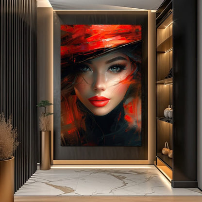 Siren in Rouge Overture Canvas Wall Art