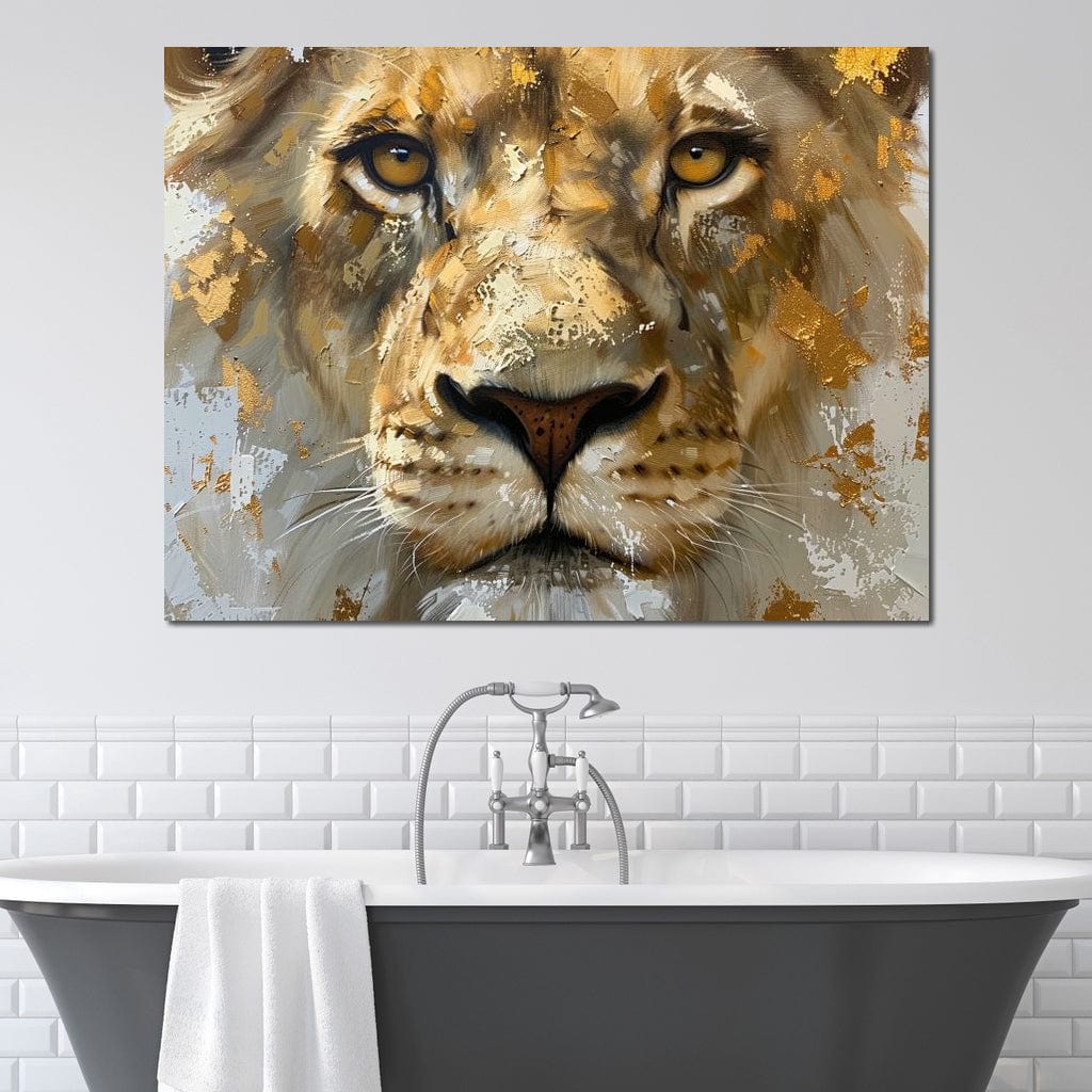 Golden Gaze of the Sovereign Canvas Wall Art