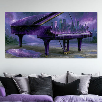 Melodies Melting Into The Night Sky Canvas Wall Art