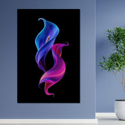 Cosmic Petal Helix Canvas Wall Art