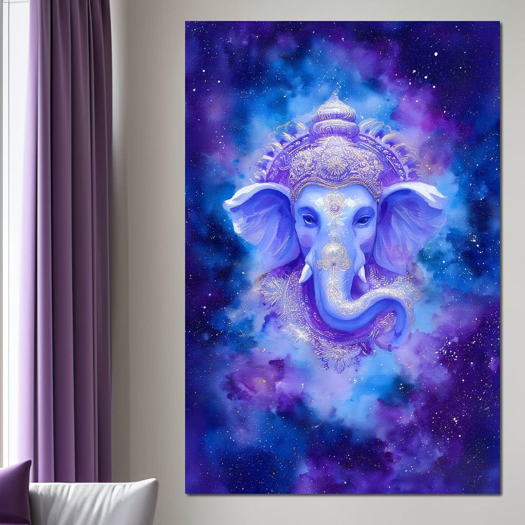 Celestial Ganesha Starlight Canvas Wall Art