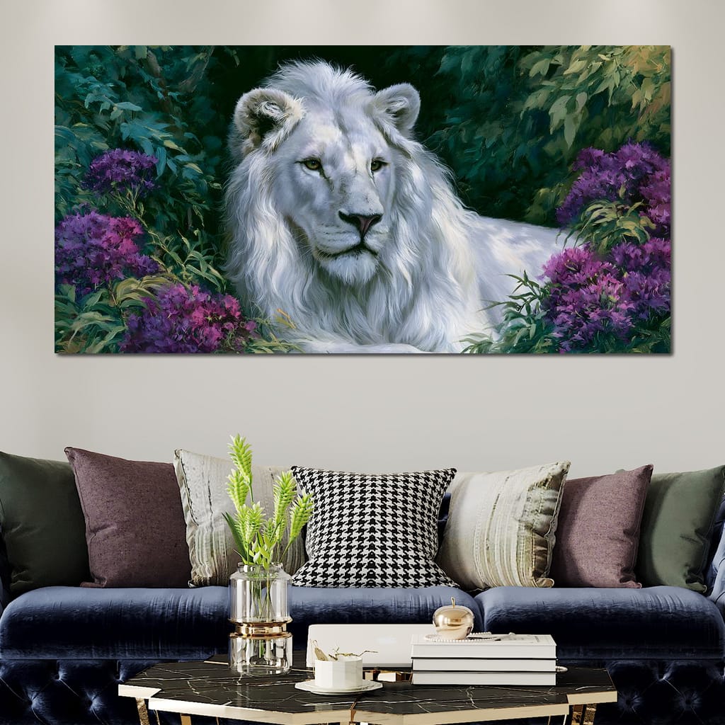 Noble Sovereign Lion Canvas Wall Art