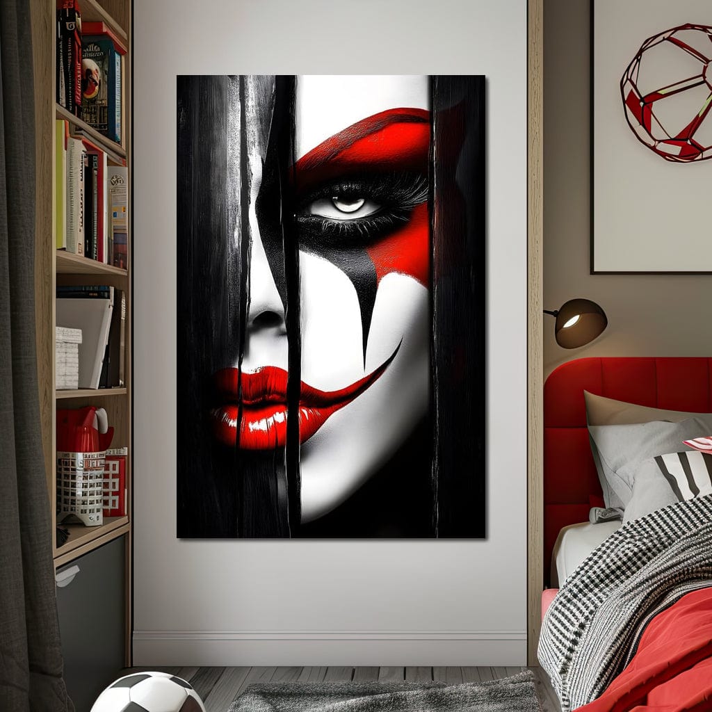 Monochrome Joker Reverie Canvas Wall Art