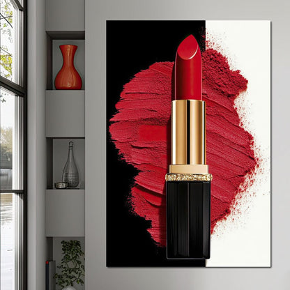 Velvet Lipstick Burst Canvas Wall Art