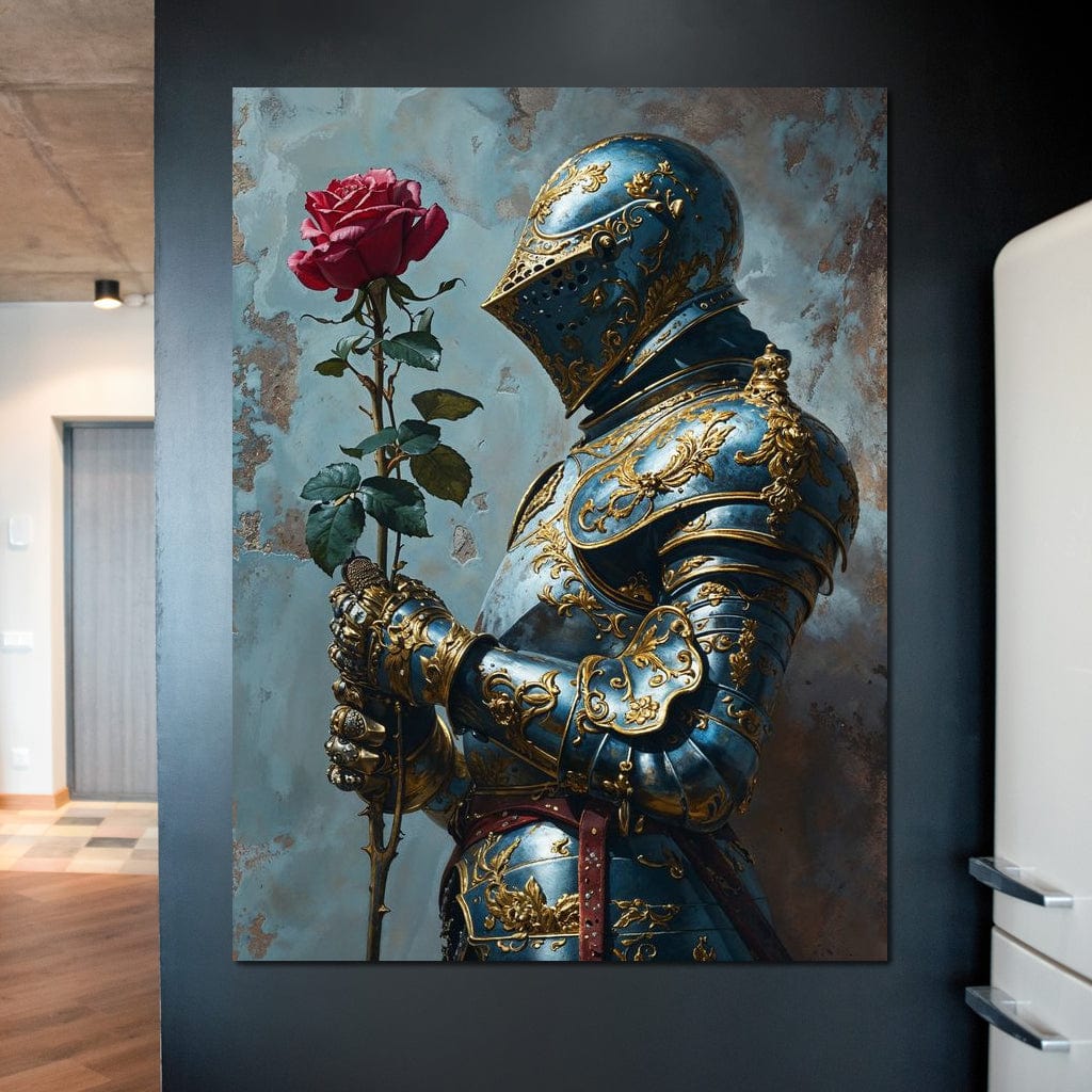 Knight of the Velvet Bloom Canvas Wall Art