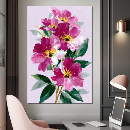 Pink Peony Garden Canvas Wall Art