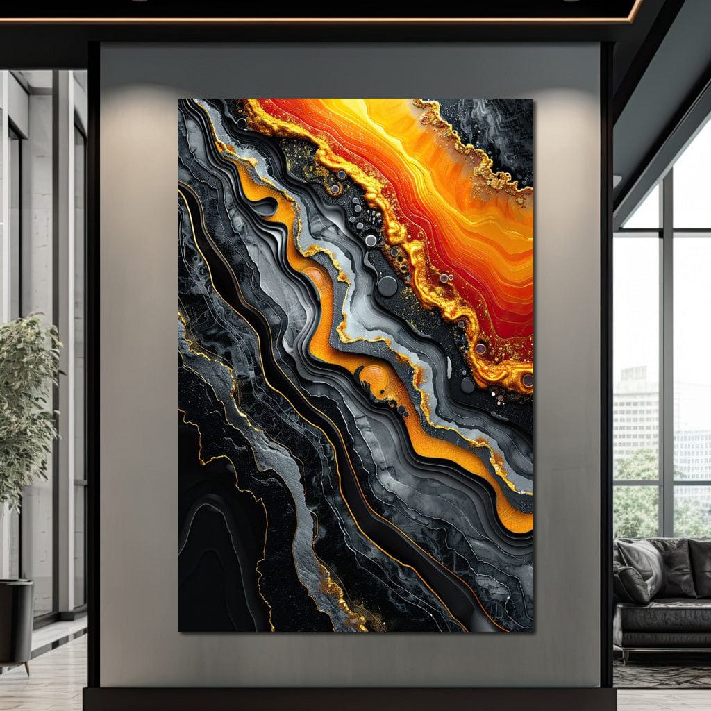 Magmatic Flux Convergence Canvas Wall Art