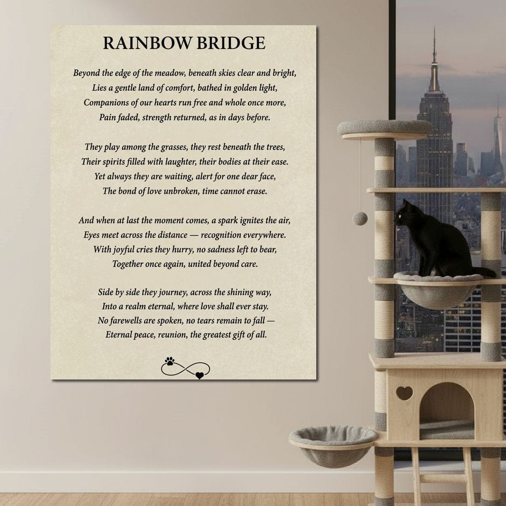 Rainbow Bridge Poem Canvas Wall Art
