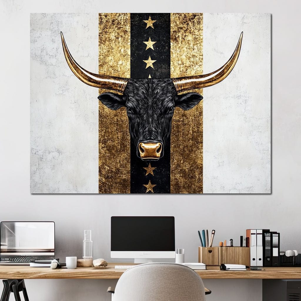 Bull Star Pathway Majesty Canvas Wall Art
