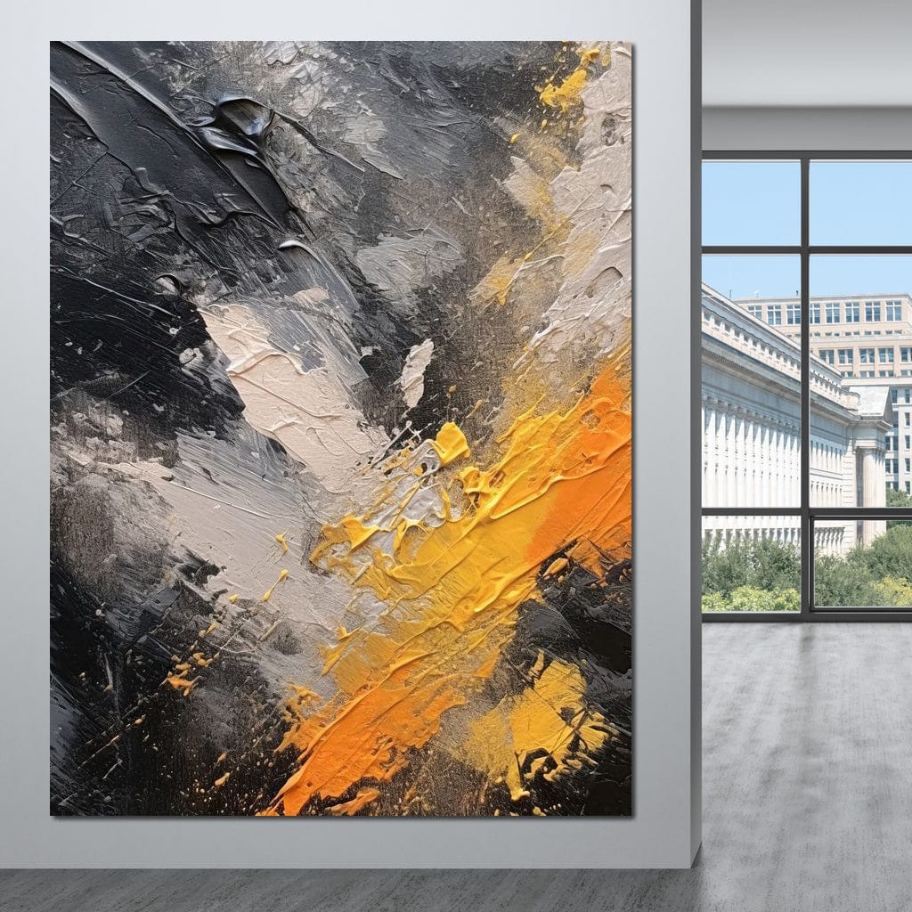 Abstract Onyx Radiance Canvas Wall Art