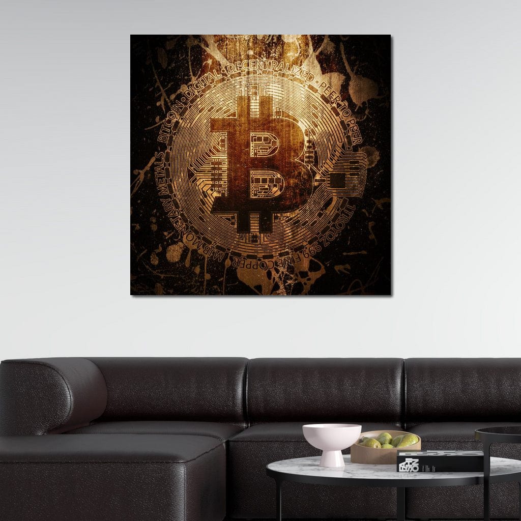 Crypto Art Bitcoin 08 Canvas Wall Art