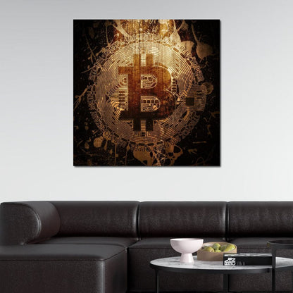 Crypto Art Bitcoin 08 Canvas Wall Art