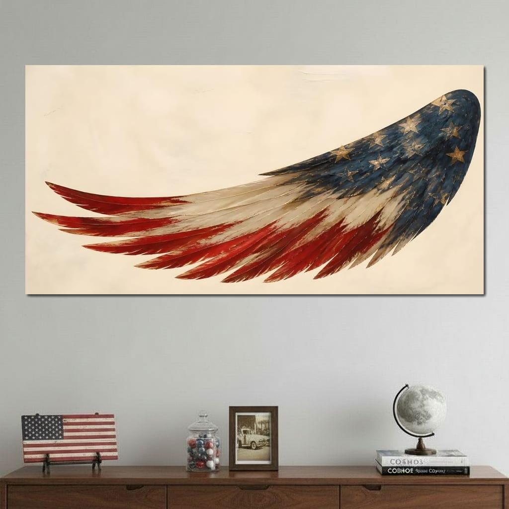 Lone Flight Of The Republic Canvas Wall Art