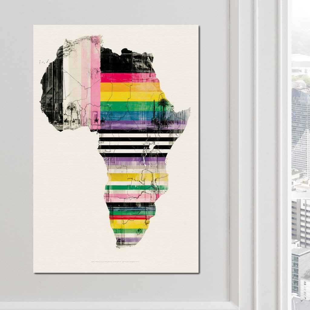 Vibrant Rhythms Across A Changing Continent Canvas Wall Art
