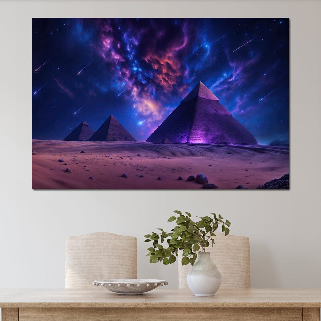 Stardust Over Giza Canvas Wall Art