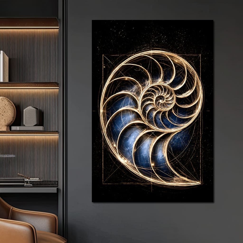 Golden Proportion of the Infinite Cosmos Canvas Wall Art