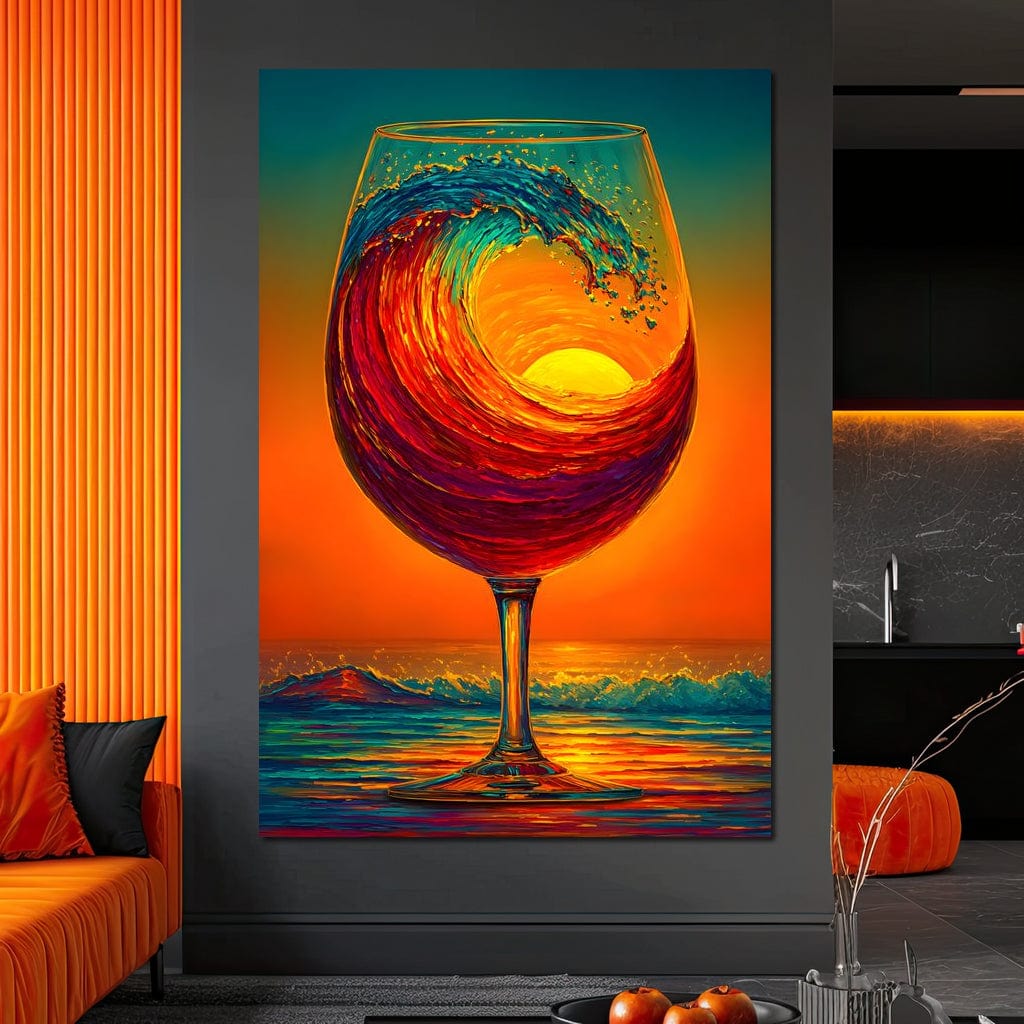 Sunlit Wave Enchantment Canvas Wall Art
