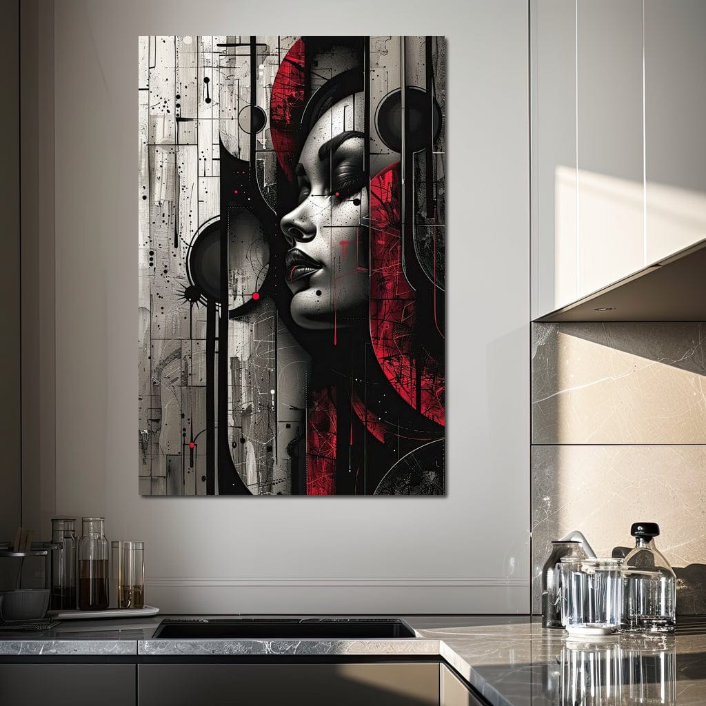 Shadowed Elegance Unveiled Canvas Wall Art