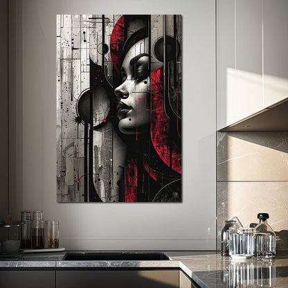 Shadowed Elegance Unveiled Canvas Wall Art