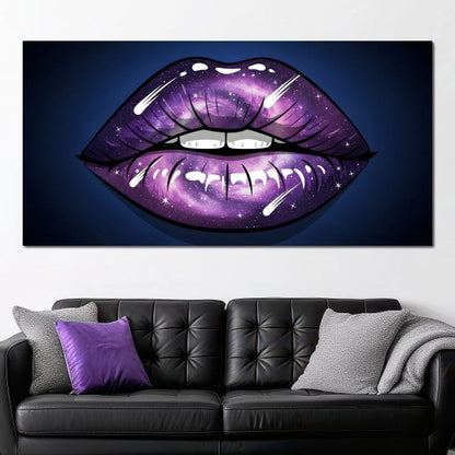 Galactic Kiss Enchantment Canvas Wall Art