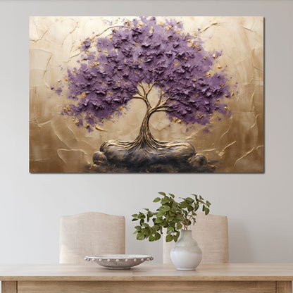 Golden Grove in Purple Hues Canvas Wall Art