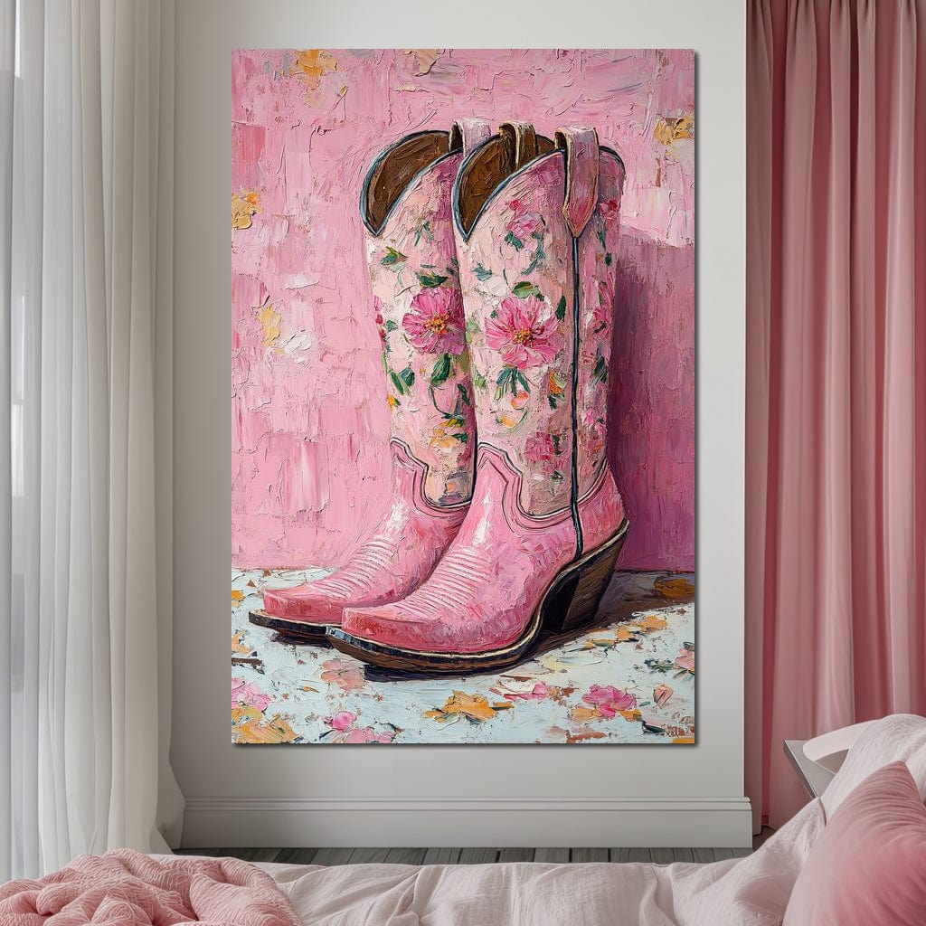 Floral Western Romance Canvas Wall Art