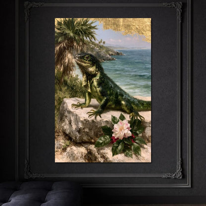 Patient Watcher of the Pacific Shore Canvas Wall Art