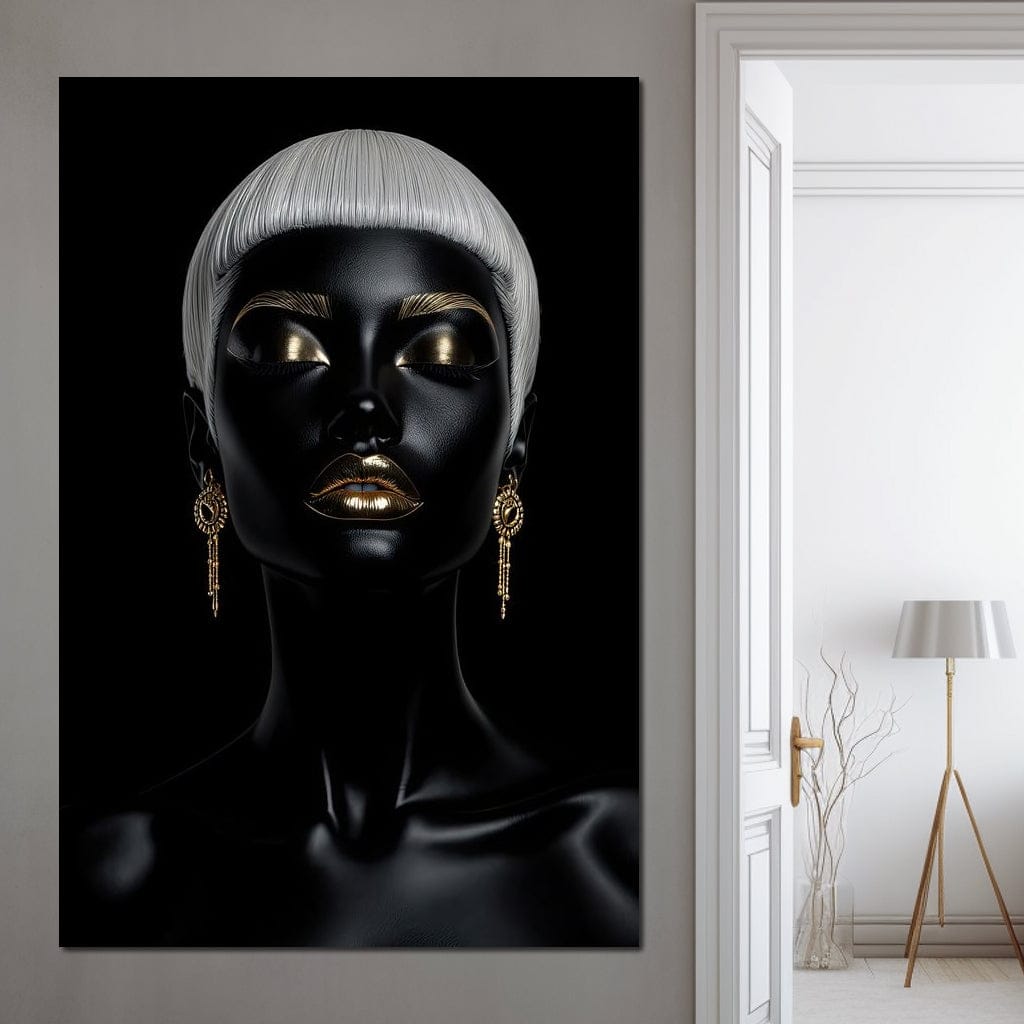 Black Velvet Seraph Canvas Wall Art