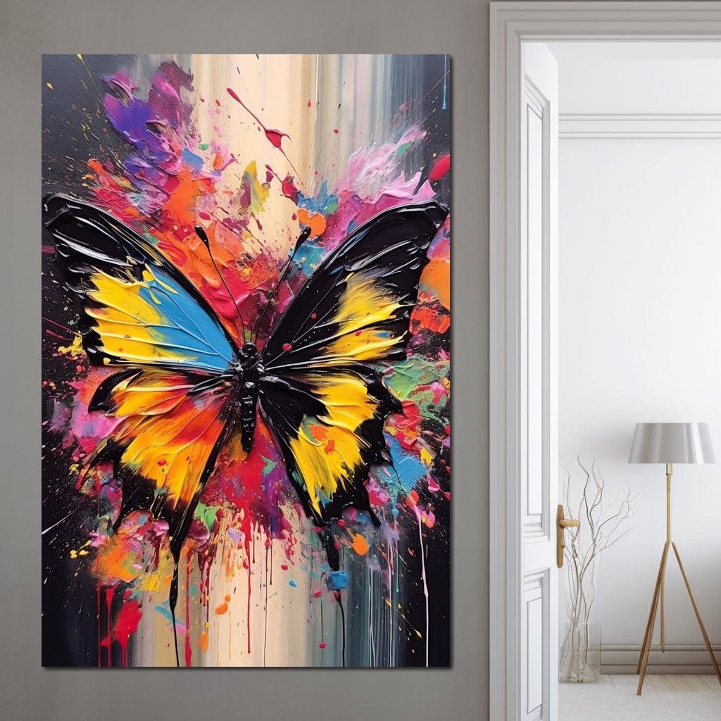 Technicolor Lepidoptera Canvas Wall Art