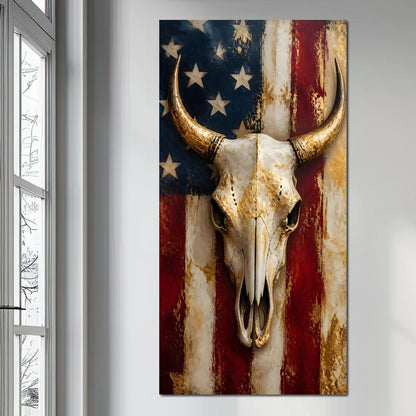 Gilded Horns Of The Republic Canvas Wall Art
