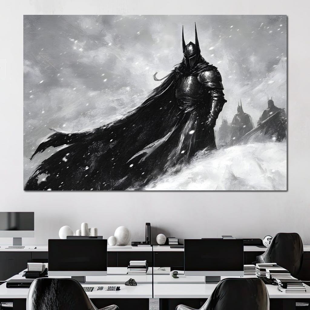 Knight of Winter Shadows Canvas Wall Art