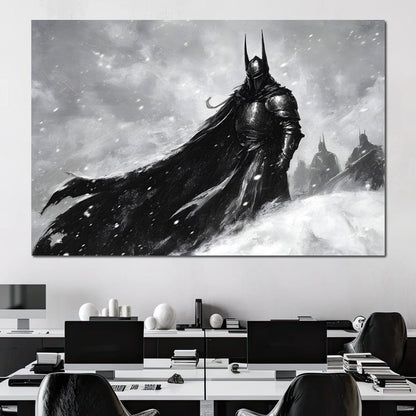 Knight of Winter Shadows Canvas Wall Art