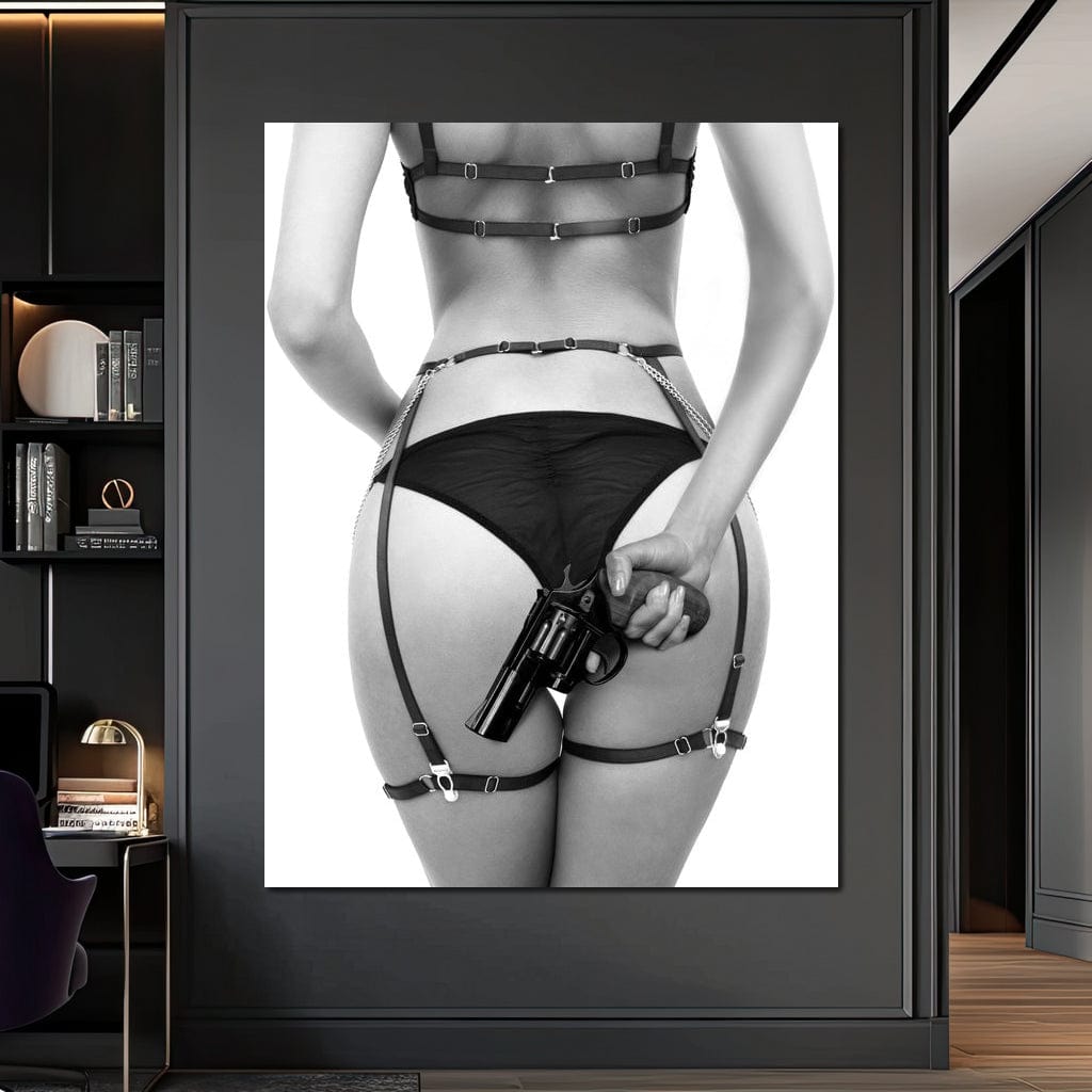 Gun Ass Canvas Wall Art