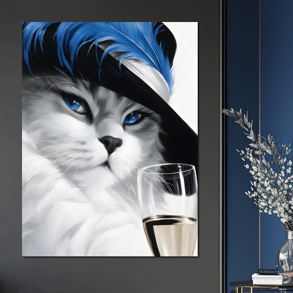 Glamour Feline Elegance Canvas Wall Art