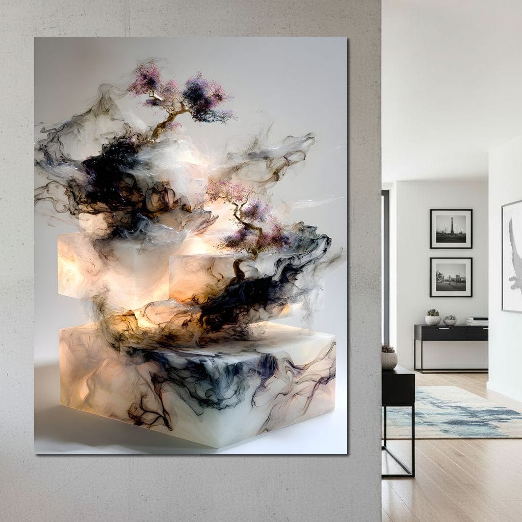 Celestial Bonsai Ascension Canvas Wall Art