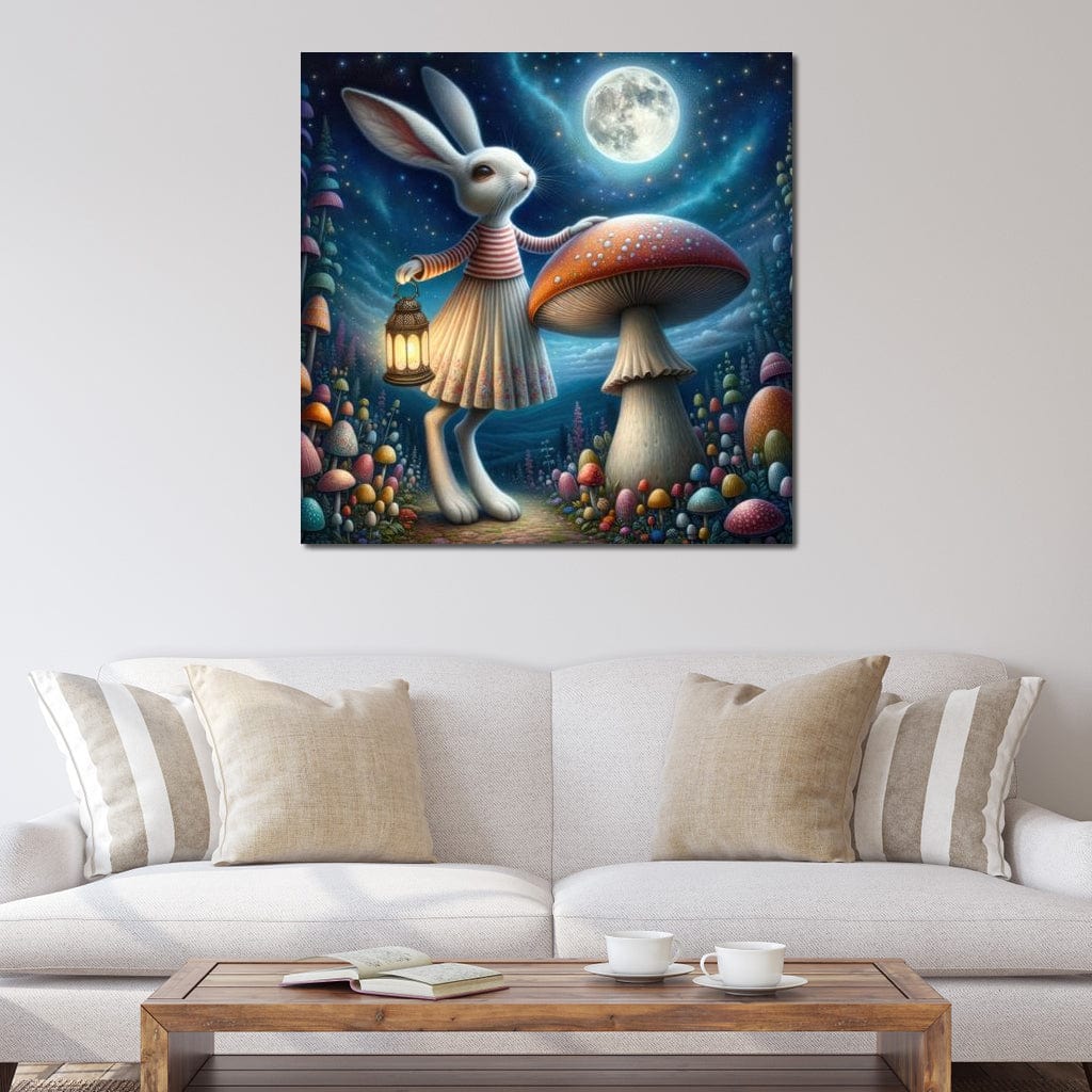 Whimsical Moonlight Meander Canvas Wall Art