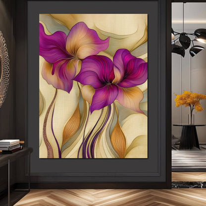 Velvet Blooms Canvas Wall Art