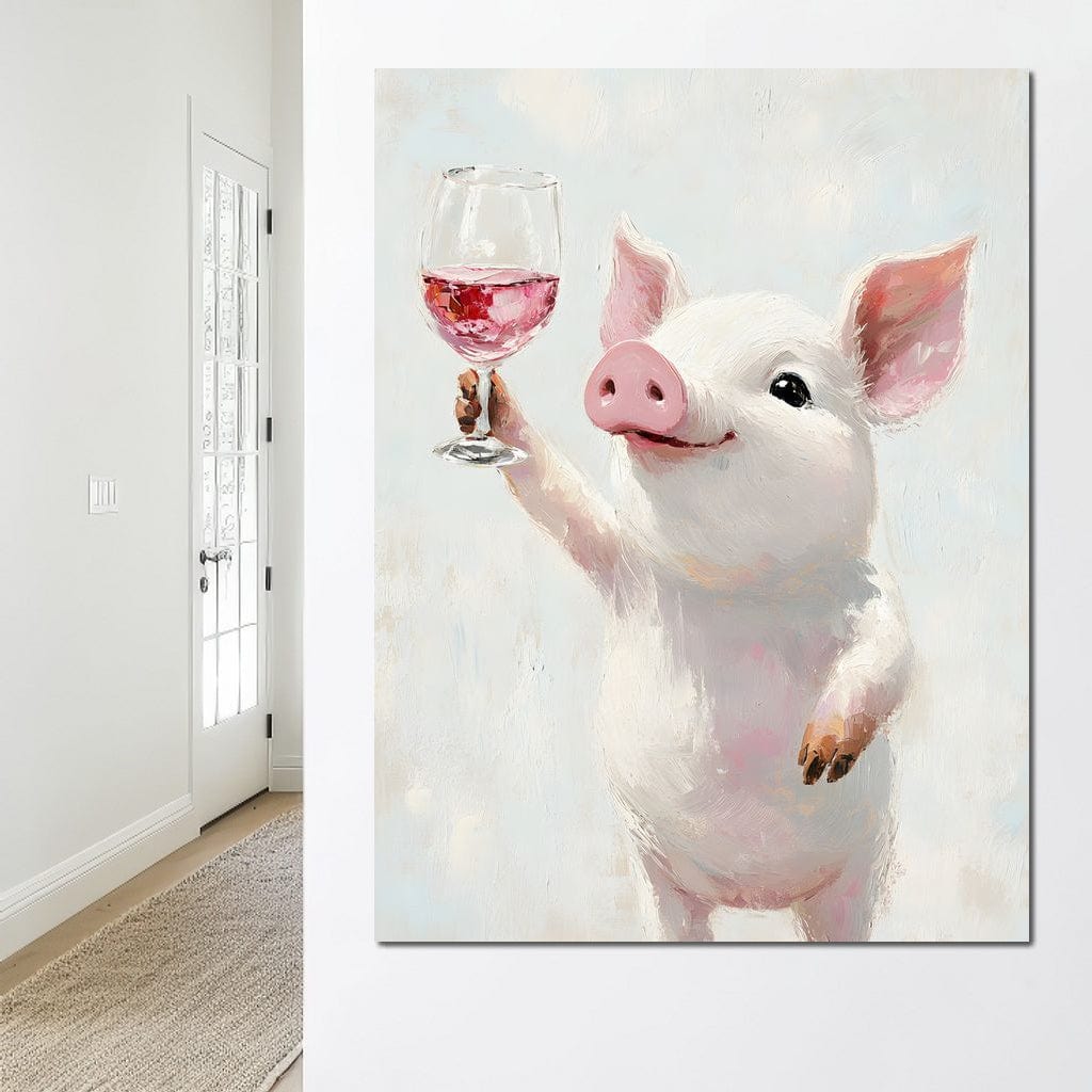 Porcine Toast of Joy Canvas Wall Art