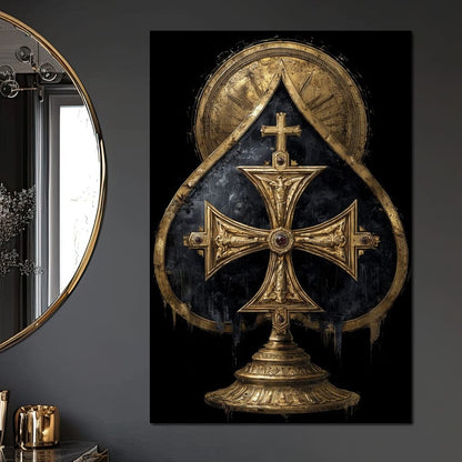 Gilded Faith Of The Spades Canvas Wall Art