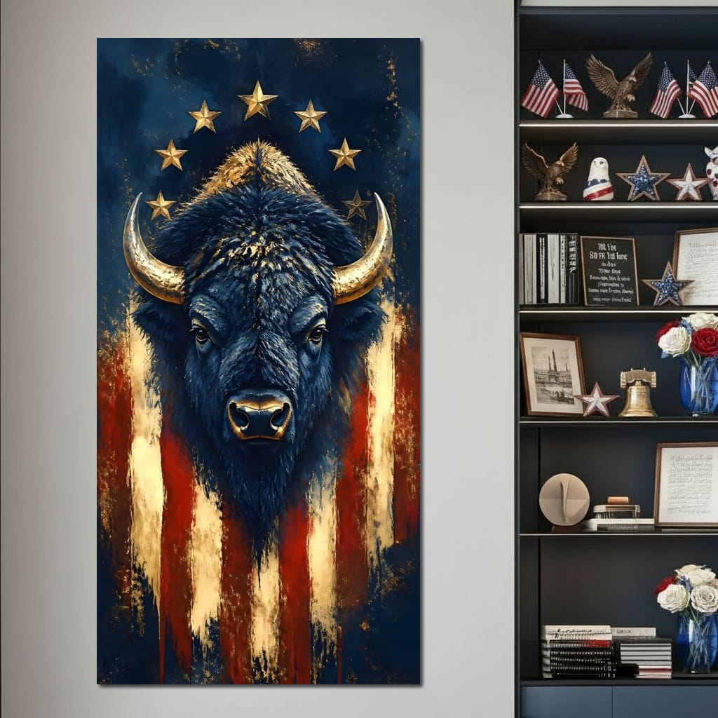 Patriot of the Golden Plains Canvas Wall Art