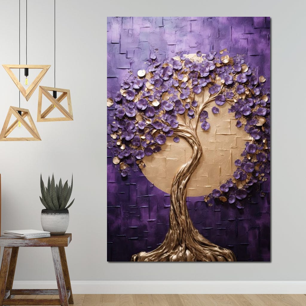 Golden Twilight in Nature Embrace Canvas Wall Art