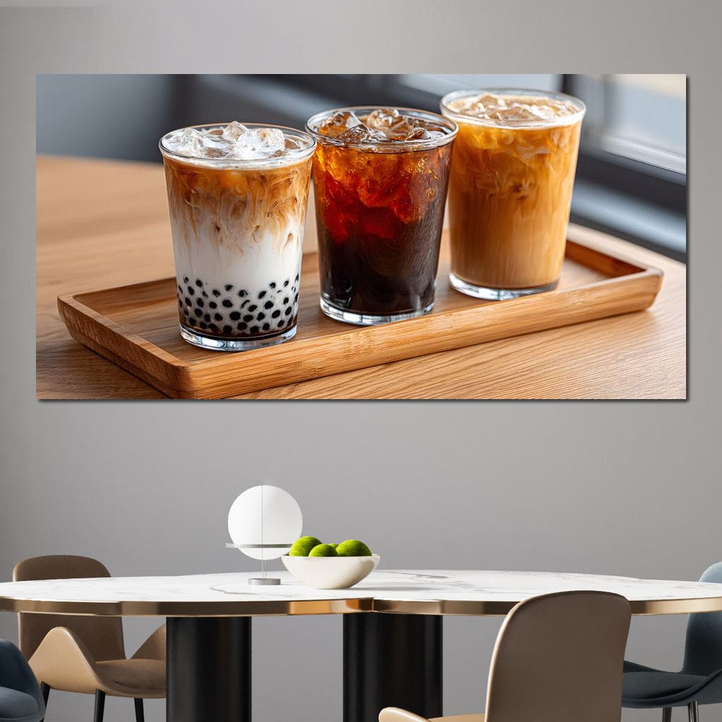 Trio of Iced Cafe Delights Canvas Wall Art
