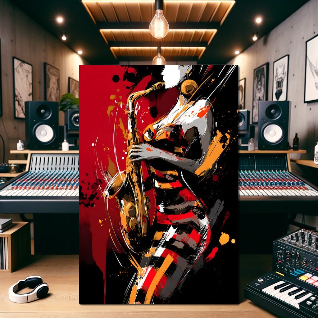 Rhythm Of The Midnight Note Canvas Wall Art