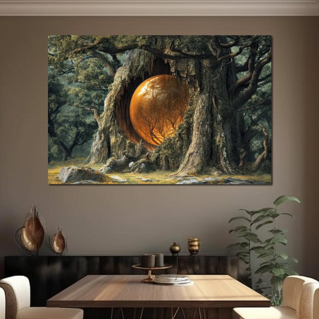The Glowing Core of Gaia Canvas Wall Art