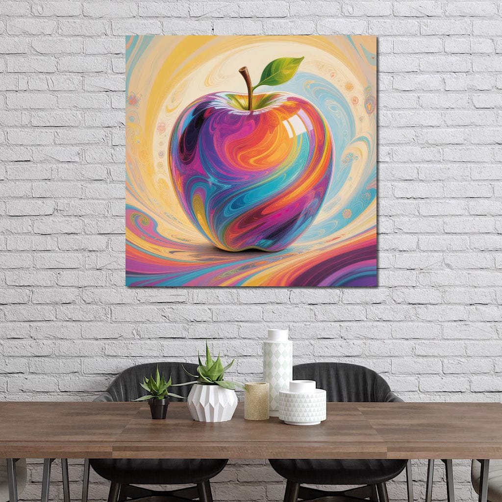 The Enchanted Rainbow Apple Canvas Wall Art