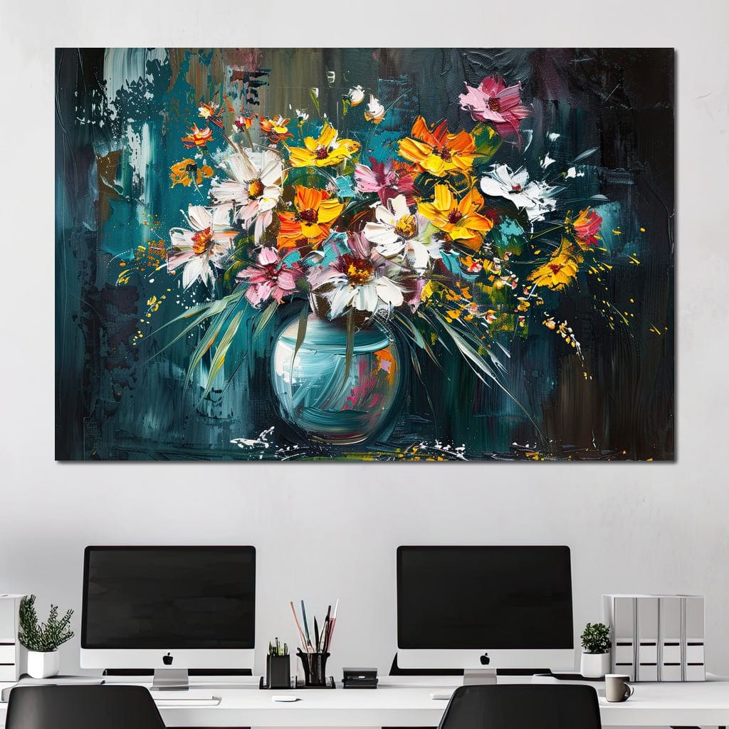 Bouquet of Wild Vibrance Canvas Wall Art