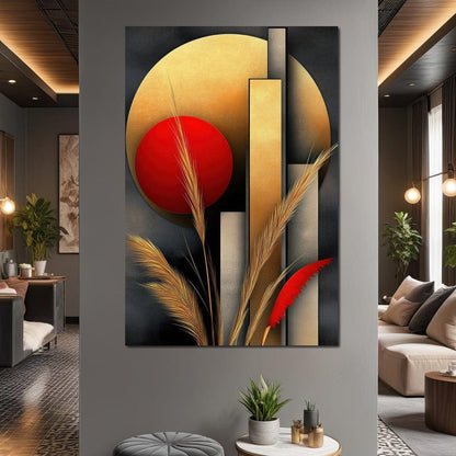 Sunset Geometry Canvas Wall Art