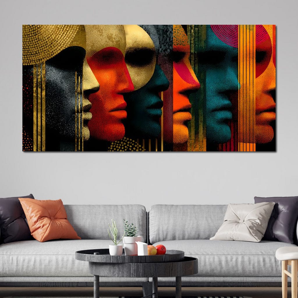 Faces of Colorful Reflections Canvas Wall Art