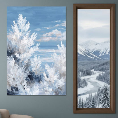 Frosted Seaside Botanicals Canvas Wall Art