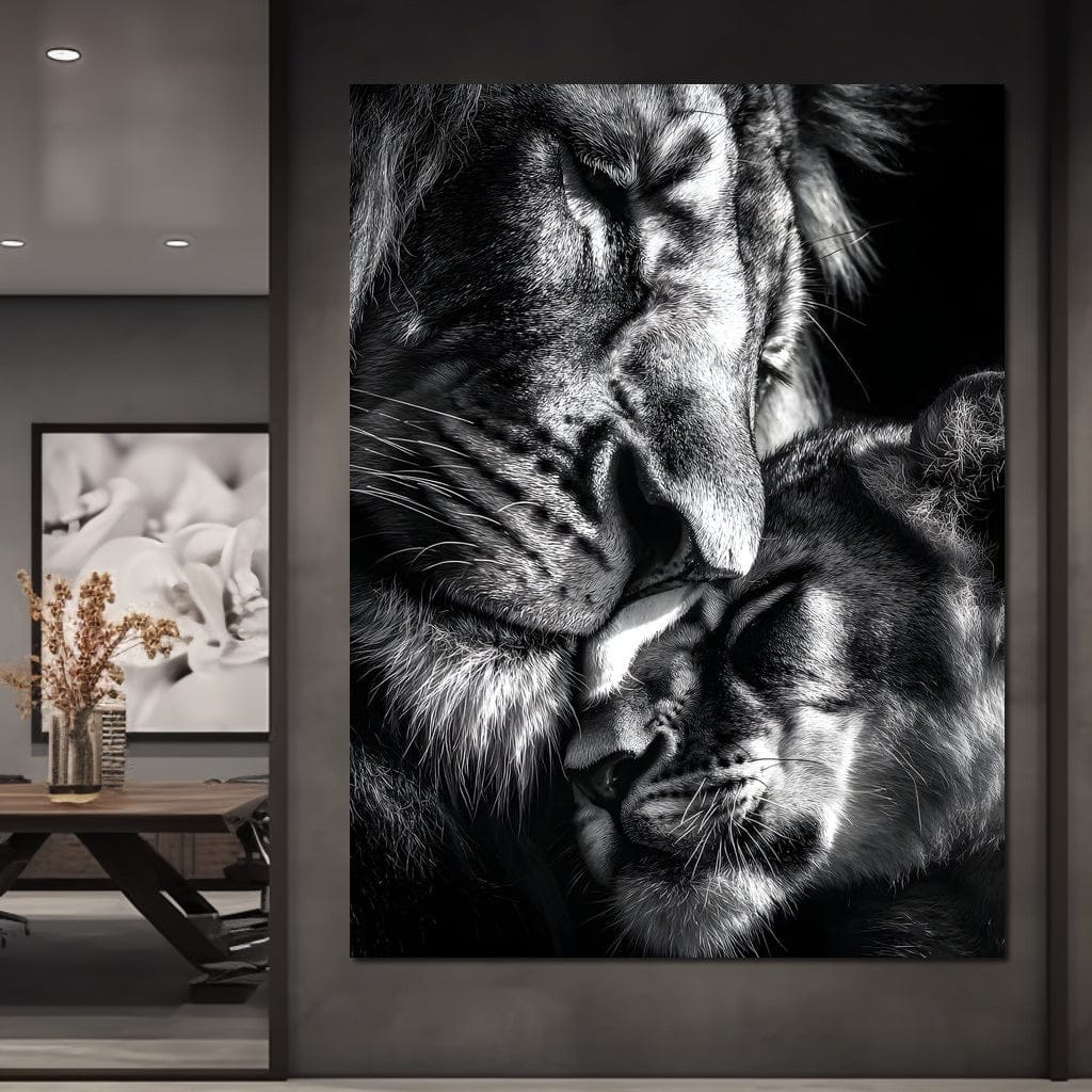 Lion's Bond Canvas Wall Art